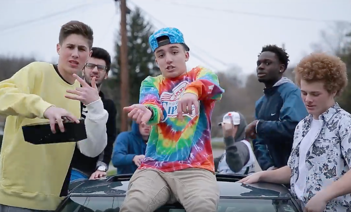 Trevor Spitta in music video for "Level Up"