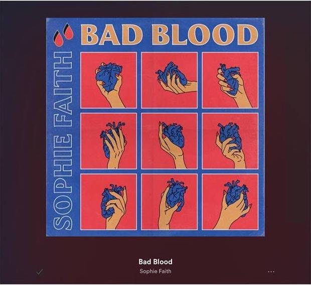 Sophie Faith + Bad Blood artwork