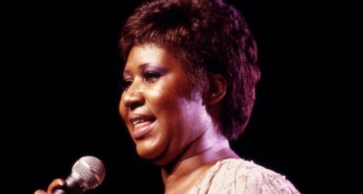 Aretha Franklin performs at Radio City Music Hall in 1982.