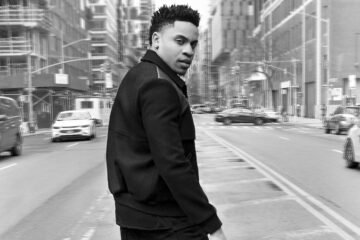 Rotimi press photo black and white