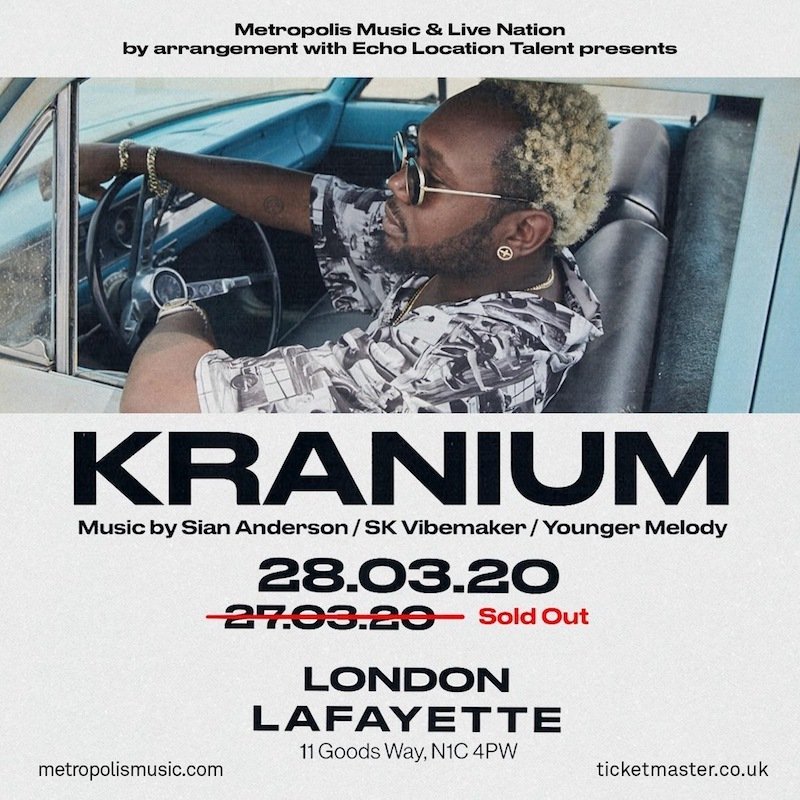 Kranium Tour dates UK 2020