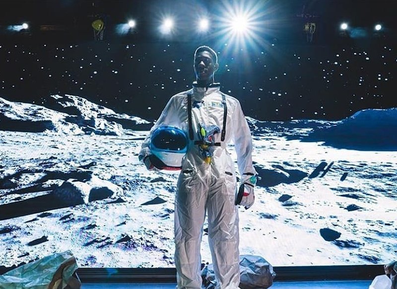 Jonny Cool press photo as an astronaut on the moon 