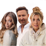 David Guetta, Becky Hill, and Ella Henderson press photo