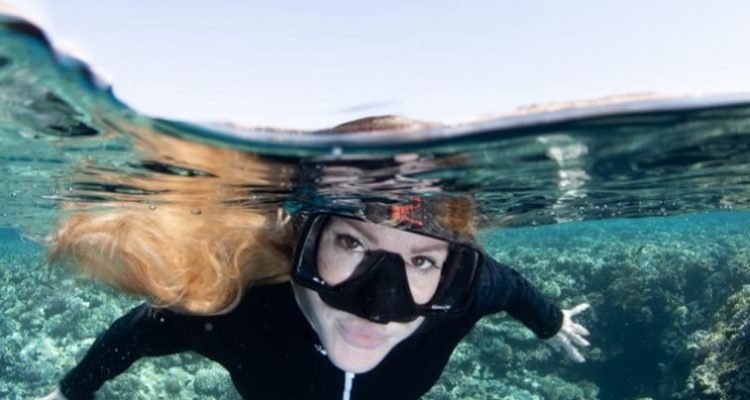 Ellie Goulding visits the coral reefs of the Egyptian Red Sea