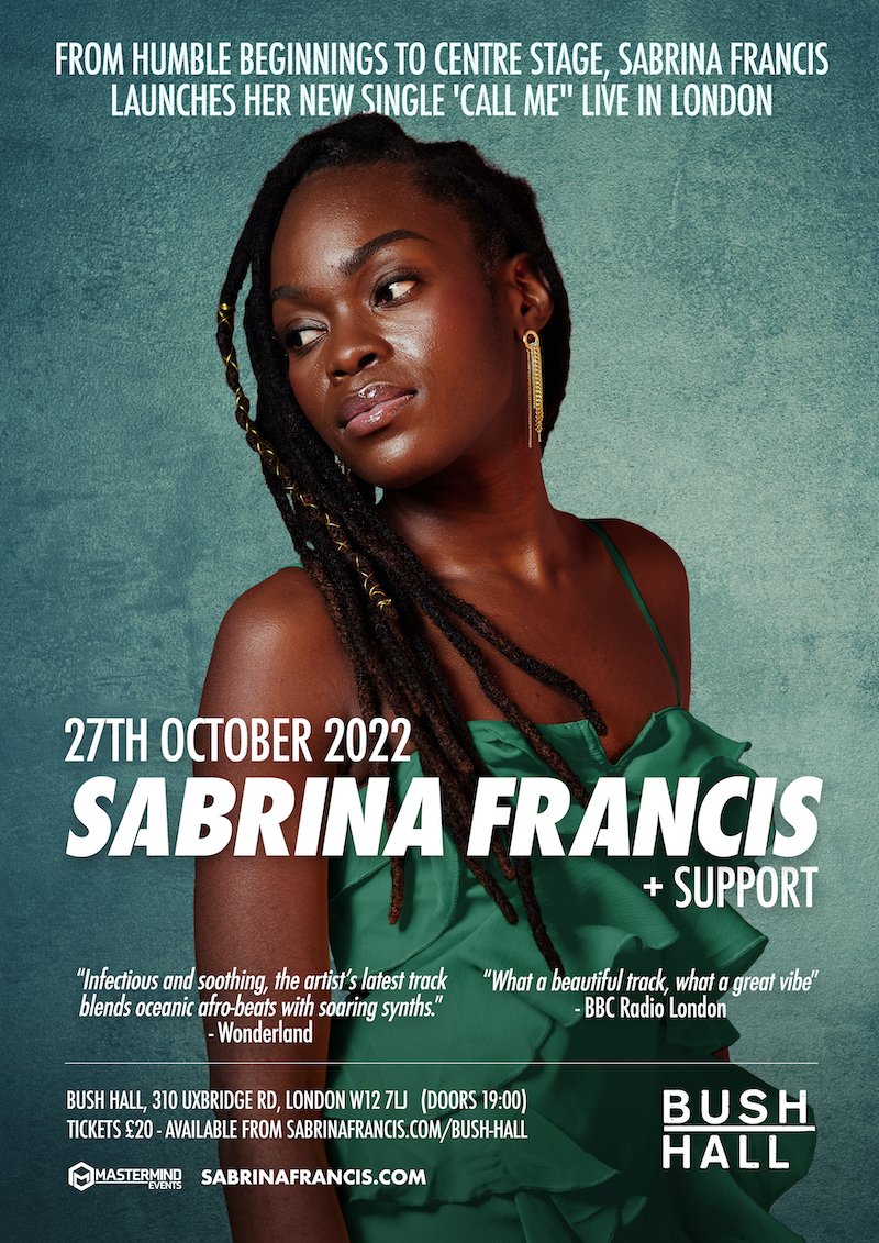 Sabrina Francis - Bush Hall Poster