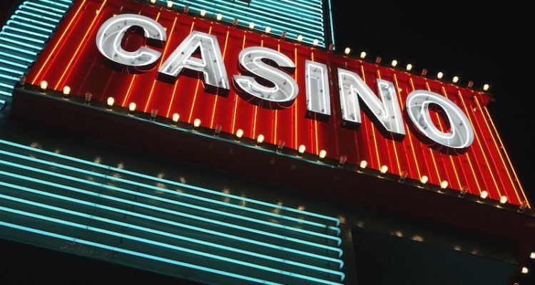 Casino Neon Sign at Night