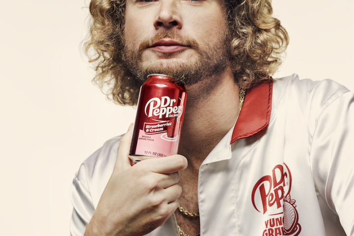 Yung Gravy - “Strawberries & Creamin’” press photo with Dr Pepper