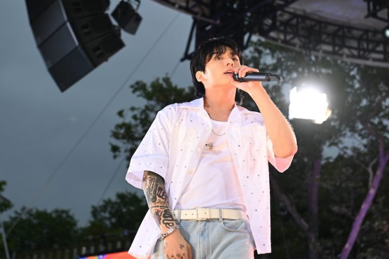 Jung Kook performs on “Good Morning America” during the Summer Concert Series on Friday, July 14, 2023 on ABC.