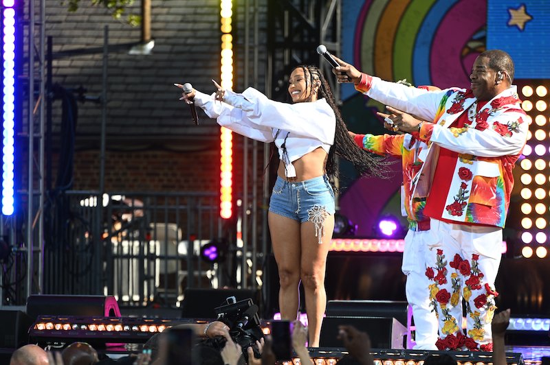Busta Rhymes and BIA perform on “Good Morning America” during the Summer Concert Series
