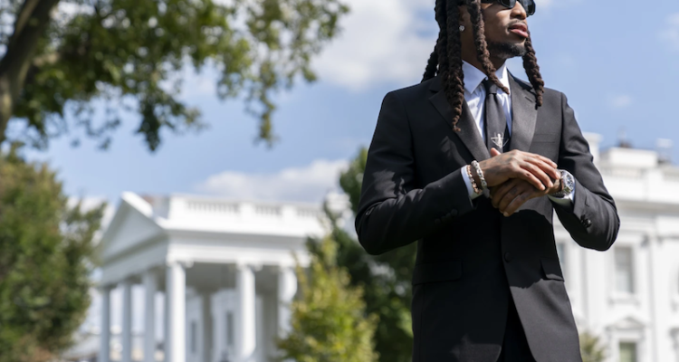 Quavo poses for a portrait at the White House