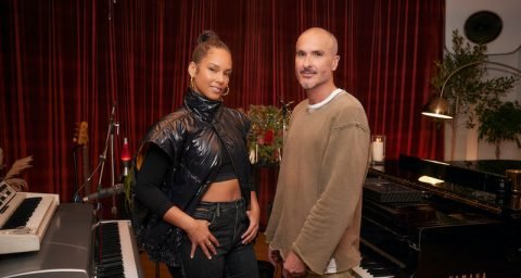 Radio Host Zane Lowe Visiting Artist Alicia Keys Los Angeles Portraits Knight