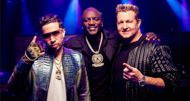 Gary LeVox, Akon, and De La Ghetto press photo for “Hold The Umbrella” song