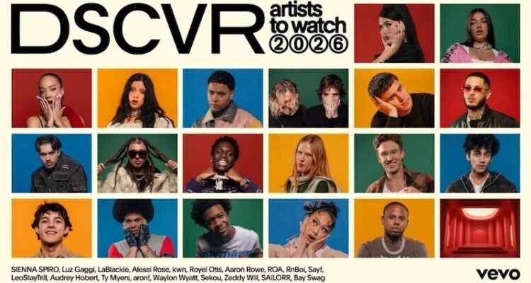 Vevo DSCVR Artists to Watch” List for 2026 banner