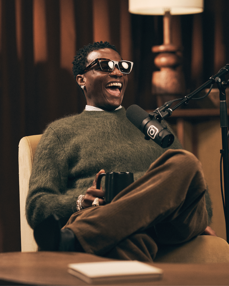 Aske and Wizkid BTS Instagram Close Friends Only podcast photo #5