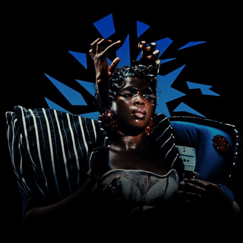 Theodora – "Des mythos" cover art with Black hands encaging the artist head